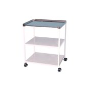 Nemocničný stolík policový, mobilný, v.80,5 x š.65 x h.46cm, RAL9003 biela