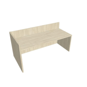 Recepčný pult ASSIST 200 ľavý, 207 x 80 (100) x 74 (100) cm, agát