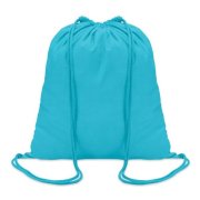 Bavlnený sťahovací vak 100gr/m² 41x37 cm tyrkysový