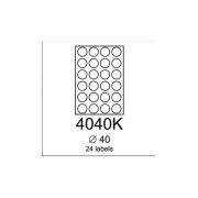 Etikety Rayfilm 40mm kruhové oranžové fluorescentné R01334040KA, 100 hárkov